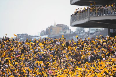 The Baltimore Ravens play the Pittsburgh Steerlers in the AFC Semi final play off game