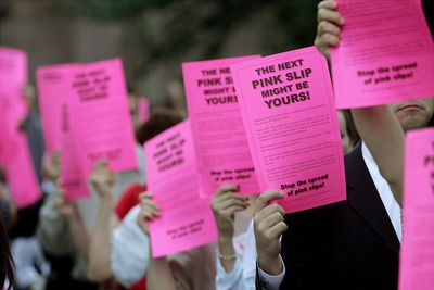 During an early morning march from Wall Street to Madison Sq