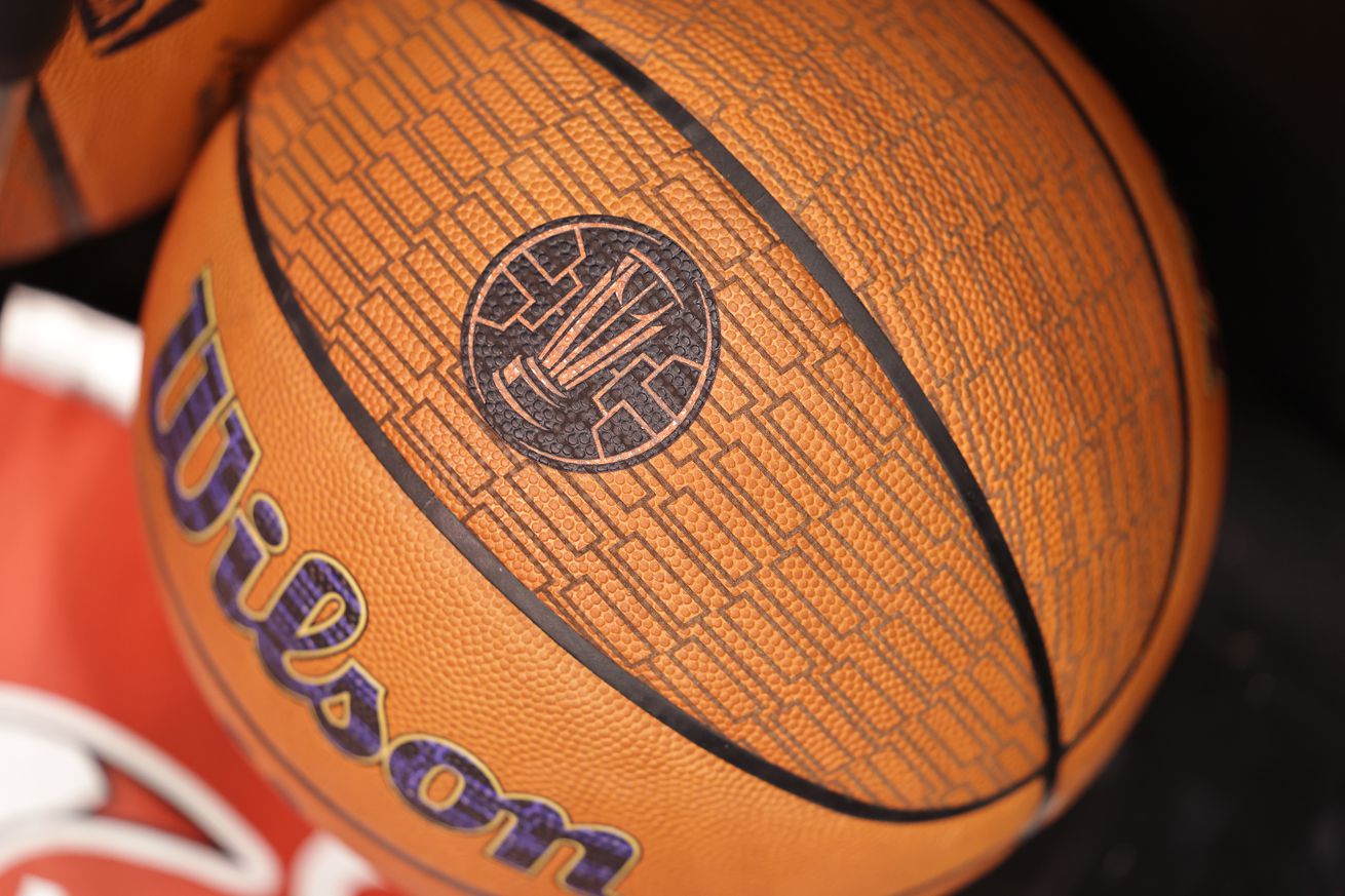 A Wilson Basketball With NBA Cup Logo